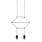 King Home Lampa wisząca FLUSSO 2 czarna (91905)