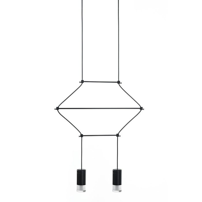 King Home Lampa wisząca FLUSSO 2 czarna (91905)