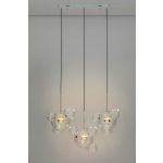 King Home Lampa wisząca CAPRI LINE 3 złota - 180 LED, aluminium, szkło (XCP9148-3B)