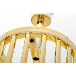 King Home Lampa podłogowa HOLMES STRAIGHT złota z czarnym kloszem -  metal (XCF7583-164)