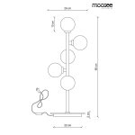 Moosee MOOSEE lampa stołowa COSMO TABLE - czarny, złoty (MSE010300150)