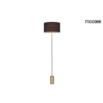 Moosee MOOSEE lampa podłogowa SANTORINI - złota podstawa, czarny klosz (MSE010200131)