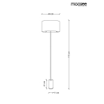 Moosee MOOSEE lampa podłogowa SANTORINI - złota podstawa, czarny klosz (MSE010200131)