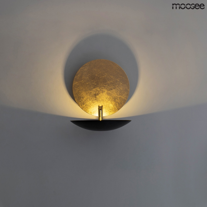 Moosee MOOSEE lampa ścienna ECLISE złota / czarna (MSE010400202)