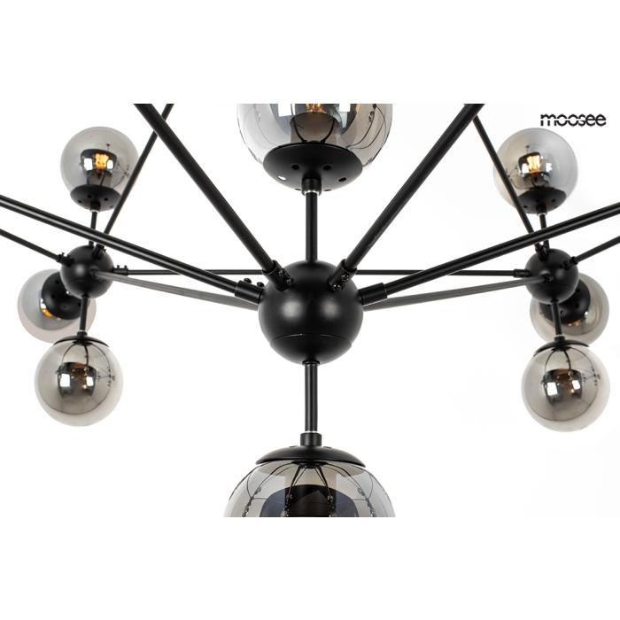 MOOSEE lampa wisząca ASTRIFERO 21 czarna / bursztynowa (MSE010100218)