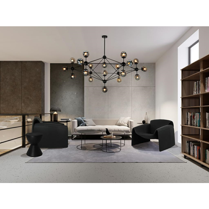 MOOSEE lampa wisząca ASTRIFERO 21 czarna / bursztynowa (MSE010100218)