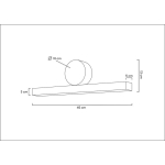 MOOSEE lampa ścienna WAND 45 złota (MSE010100290)