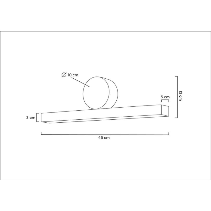 MOOSEE lampa ścienna WAND 45 złota (MSE010100290)