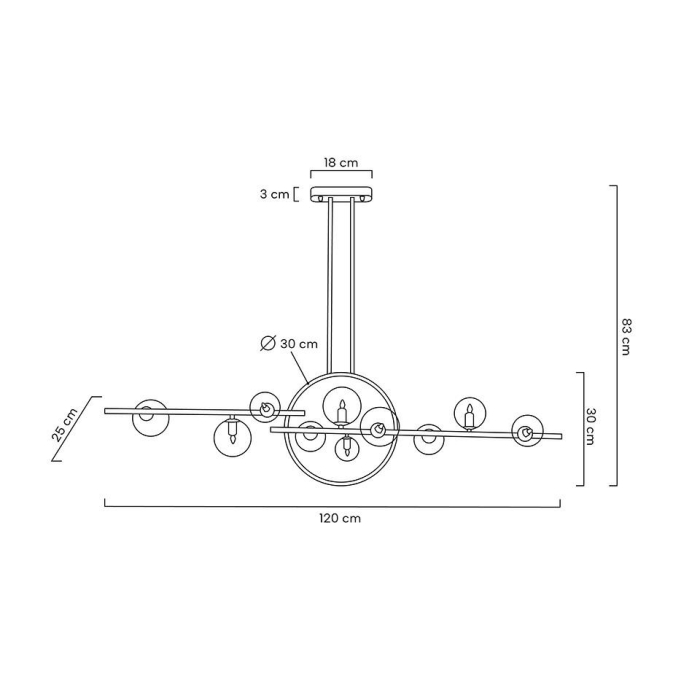 MOOSEE lampa wisząca ALURE LINE TWIN 120 czarna (MSE010100347)