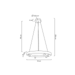 Moosee MOOSEE lampa wisząca CIRCLE SPOT 74 GOLD złota (MSE010100160)
