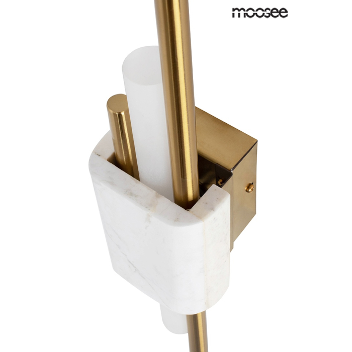 MOOSEE lampa ścienna EVANS biała / złota (MSE010100282)