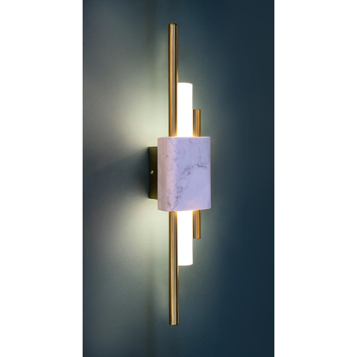 MOOSEE lampa ścienna EVANS biała / złota (MSE010100282)