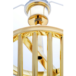 King Home Lampa podłogowa HOLMES złota z czarnym kloszem -  metal (XCF7583-145)