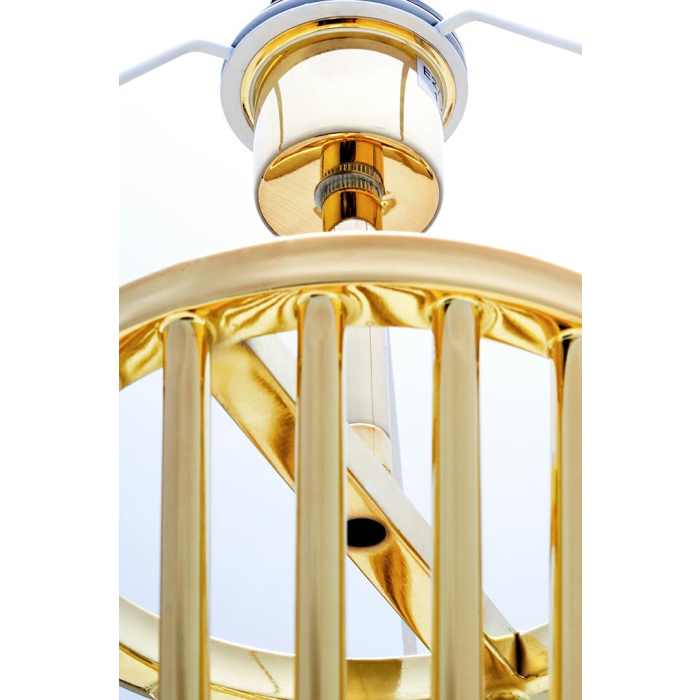 King Home Lampa podłogowa HOLMES złota z czarnym kloszem -  metal (XCF7583-145)