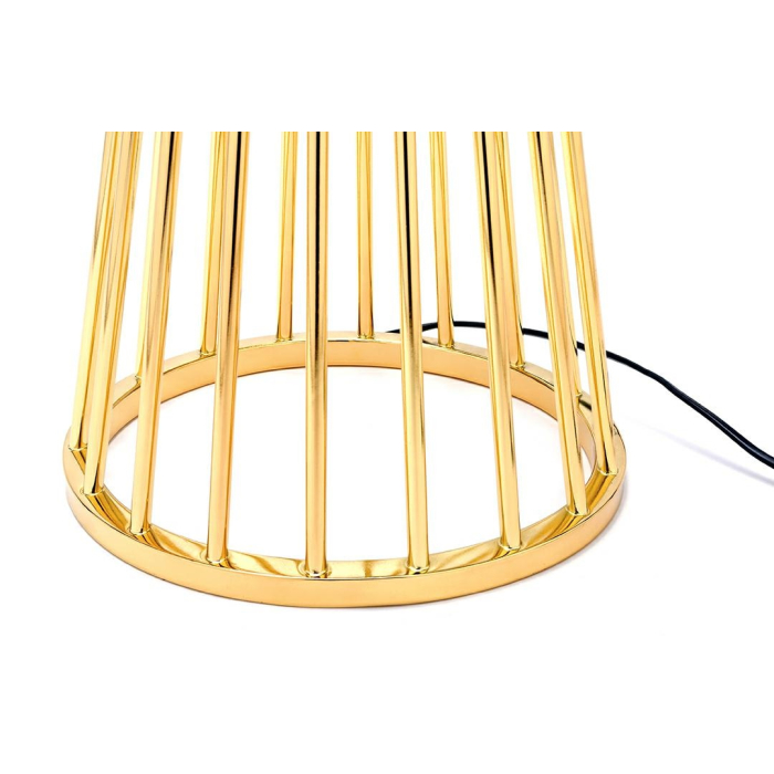 King Home Lampa podłogowa HOLMES złota z czarnym kloszem -  metal (XCF7583-145)