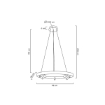 Moosee MOOSEE lampa wisząca CIRCLE SPOT 98 GOLD złota (MSE010100161)
