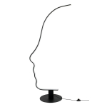 King Home Lampa podłogowa FACE FLOOR czarna (JL0018)