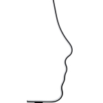 King Home Lampa podłogowa FACE FLOOR czarna (JL0018)