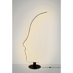 King Home Lampa podłogowa FACE FLOOR czarna (JL0018)