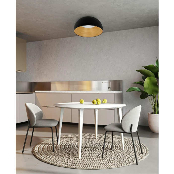 MOOSEE lampa sufitowa TOLLA czarna / naturalna (MSE010100276)