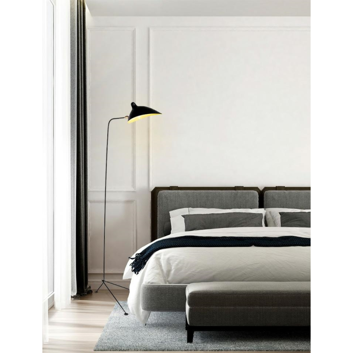 King Home Lampa podłogowa RAVEN FLOOR UP czarna - aluminium, stal węglowa (XCF3621-1)