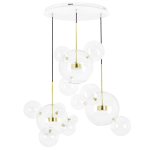 King Home Lampa wisząca CAPRI DISC 3 złota - 180 LED, aluminium, szkło (XCP9148-3A)