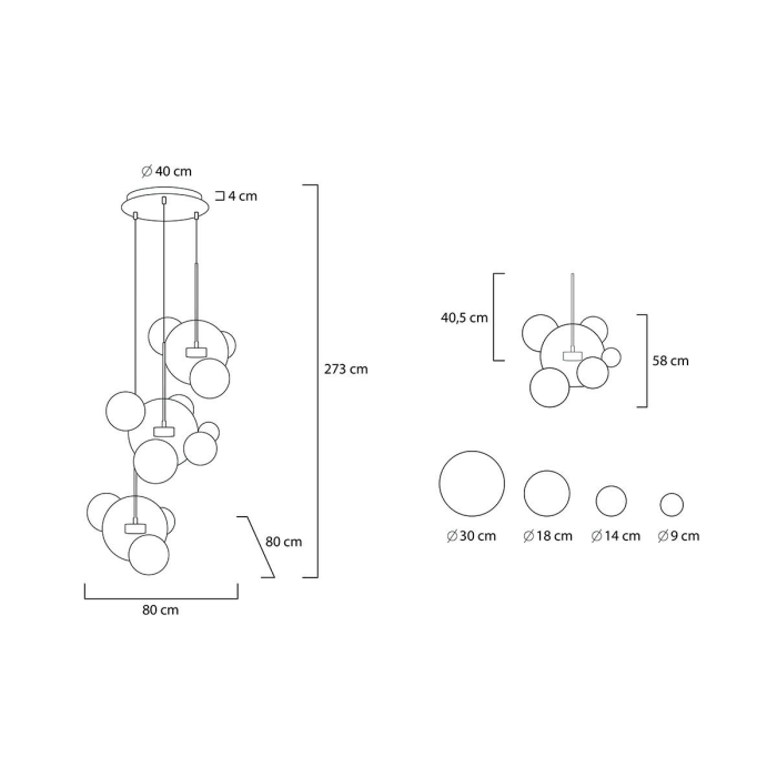 King Home Lampa wisząca CAPRI DISC 3 złota - 180 LED, aluminium, szkło (XCP9148-3A)