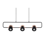 King Home Lampa wisząca BLINK 3 czarna - LED, metal (XCP7598-3 BLACK)
