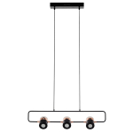 King Home Lampa wisząca BLINK 3 czarna - LED, metal (XCP7598-3 BLACK)