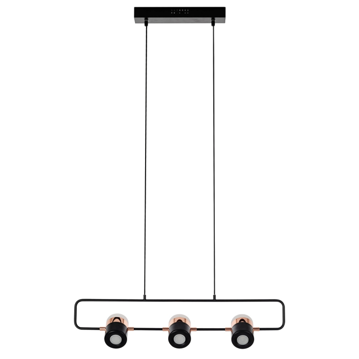 King Home Lampa wisząca BLINK 3 czarna - LED, metal (XCP7598-3 BLACK)