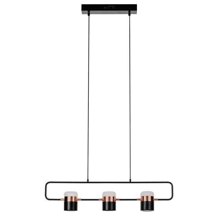 King Home Lampa wisząca BLINK 3 czarna - LED, metal (XCP7598-3 BLACK)