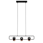 King Home Lampa wisząca BLINK 3 czarna - LED, metal (XCP7598-3 BLACK)