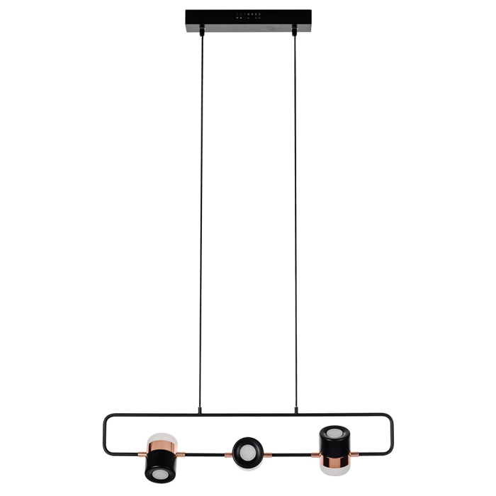 King Home Lampa wisząca BLINK 3 czarna - LED, metal (XCP7598-3 BLACK)