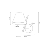 MOOSEE lampa ścienna MAGO czarna (MSE010100260)