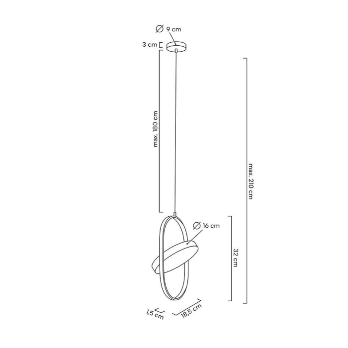 MOOSEE lampa wisząca SPINNER 19 czarna (MSE010100314)