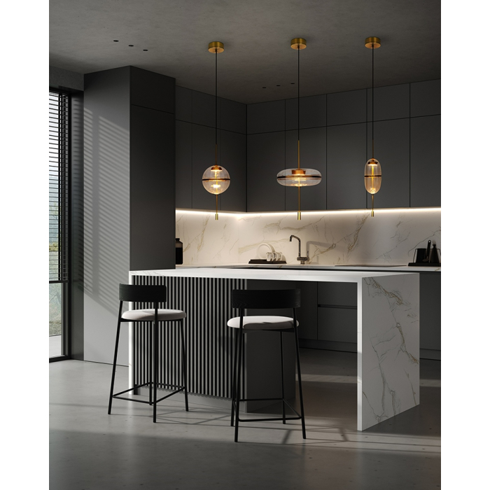 King Home Lampa wisząca CHAPLIN 300 mosiądz  - LED, szkło (MD12001-1Y-300)