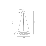 Moosee MOOSEE lampa wisząca CIRCLE SPOT 60 GOLD złota (MSE010100159)