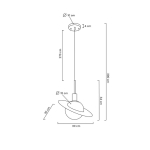 Moosee MOOSEE lampa wisząca URAN 30 złota (MSE010100148)