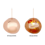 King Home Lampa wisząca FUSION 40 miedziana - akryl (JD8043-40)
