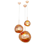 King Home Lampa wisząca FUSION 40 miedziana - akryl (JD8043-40)