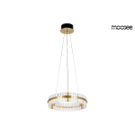 Moosee MOOSEE lampa wisząca SATURNUS 47 złota - LED, kryształ, stal szczotkowana (MSE010100165)