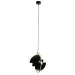 King Home Lampa wisząca VARIA czarna - stal węglowa, złoty uchwyt (GLT3830S.BLACK)