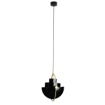 King Home Lampa wisząca VARIA czarna - stal węglowa, złoty uchwyt (GLT3830S.BLACK)