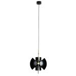 King Home Lampa wisząca VARIA czarna - stal węglowa, złoty uchwyt (GLT3830S.BLACK)