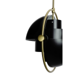 King Home Lampa wisząca VARIA czarna - stal węglowa, złoty uchwyt (GLT3830S.BLACK)