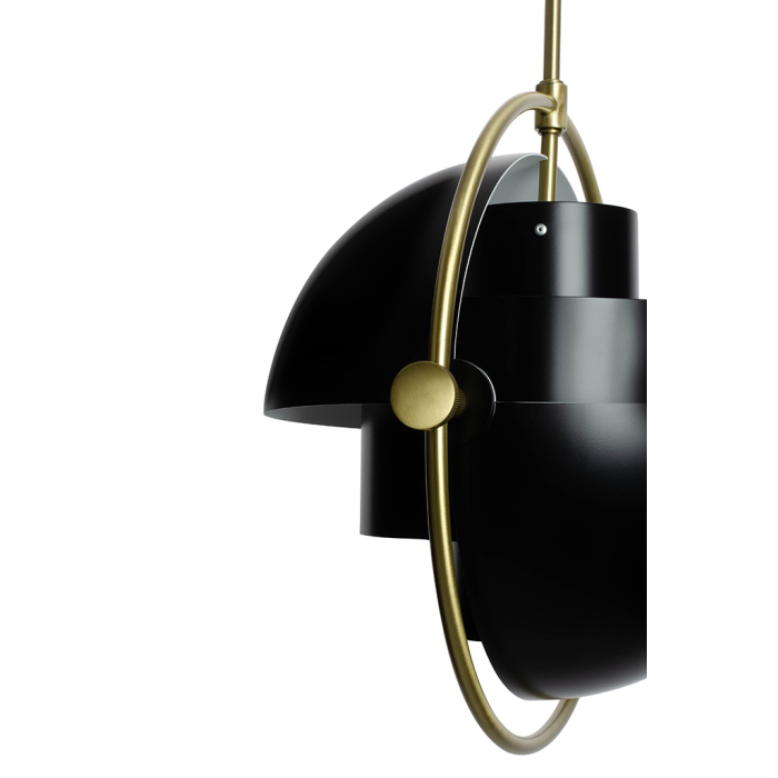 King Home Lampa wisząca VARIA czarna - stal węglowa, złoty uchwyt (GLT3830S.BLACK)