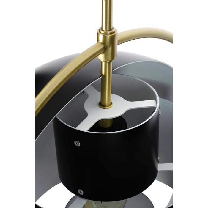 King Home Lampa wisząca VARIA czarna - stal węglowa, złoty uchwyt (GLT3830S.BLACK)