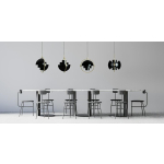 King Home Lampa wisząca VARIA czarna - stal węglowa, złoty uchwyt (GLT3830S.BLACK)