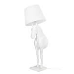 King Home Lampa podłogowa KOŃ HORSE STAND S biała - włókno szklane (JB001S.WHITE)