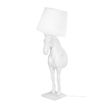 King Home Lampa podłogowa KOŃ HORSE STAND S biała - włókno szklane (JB001S.WHITE)